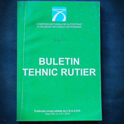 BULETIN TEHNIC RUTIER - NR. 4-5 / 2012 foto