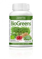 BioGreens, 120 capsule, alcalinizare, reducerea aciditatii, detoxifiere si slabire, ZENYTH