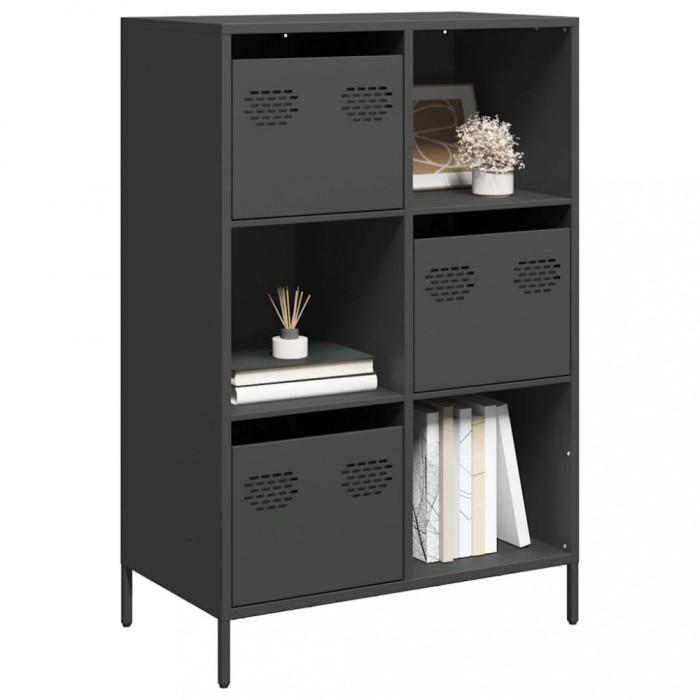 vidaXL Dulap &icirc;nalt, negru, 68x39x103,5 cm, oțel 851406