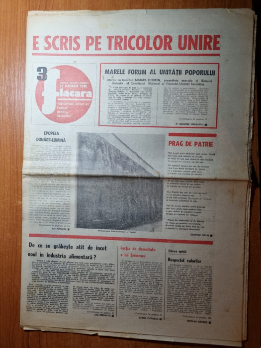 flacara 17 ianuarie 1980-ceausescu vizita la brasov,statiunea cheia,coltea