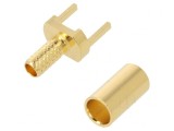 Soclu coaxial THT pentru PCB 40-80&deg;C alamă