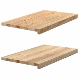 VidaXL Pervaz 2 buc lemn masiv de stejar netratat 70x40x2 cm 4009117