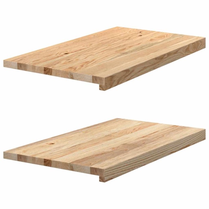 vidaXL Pervaz 2 buc lemn masiv de stejar netratat 70x40x2 cm 4009117