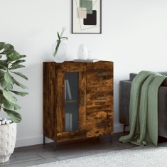 vidaXL Servantă, stejar fumuriu, 69,5x34x90 cm, lemn compozit 828057