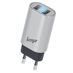 Incarcator Universal 3.4A cu 2 Porturi USB (Argintiu) Beeyo foto