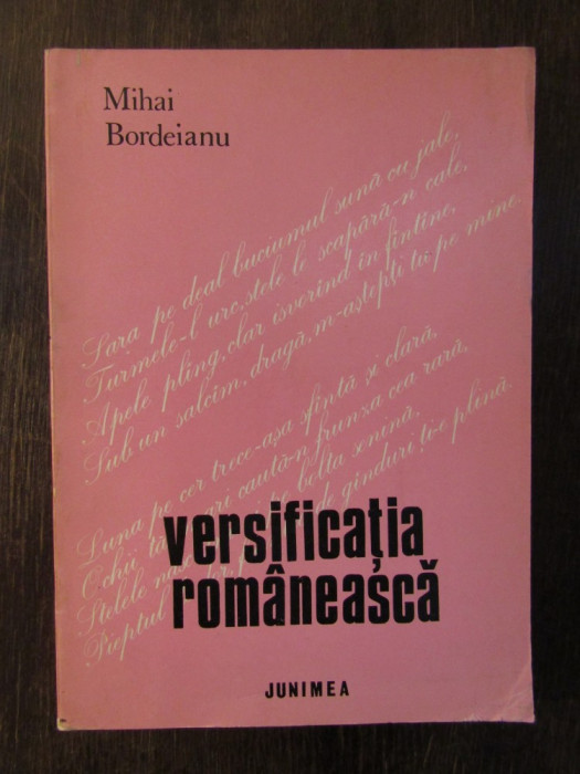 MIHAI BORDEIANU - VERSIFICATIA ROMANEASCA