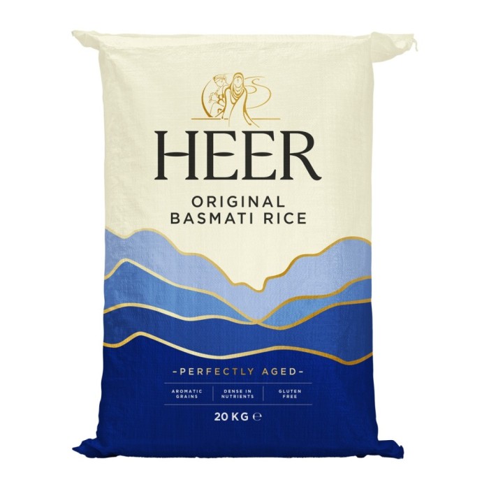 HEER ORIGINAL BASMATI RICE &ndash; Orez Superior, Bob Extra Lung, Aromat (20 kg Vrac)