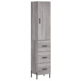 Cumpara ieftin Dulap inalt, gri sonoma, 34,5x34x180 cm, lemn prelucrat
