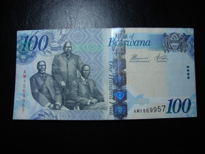 BOTSWANA 100 PULA 2016 foto