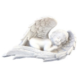 Cumpara ieftin Statueta, reprezentand un inger cu aripi mari, dormind, 30 cm, 1242G