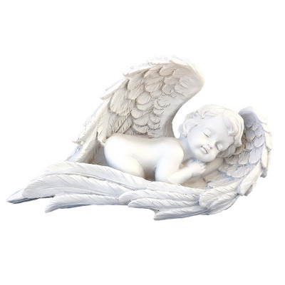 Statueta, reprezentand un inger cu aripi mari, dormind, 30 cm, 1242G foto