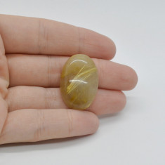 Cabochon cuart rutilat 28x19x7mm c4