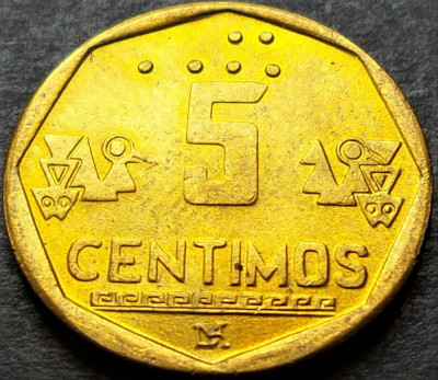 Moneda exotica 5 CENTIMOS - PERU, anul 1998 * cod 785 A = UNC foto