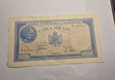 5000 lei 1943 Septembrie foto