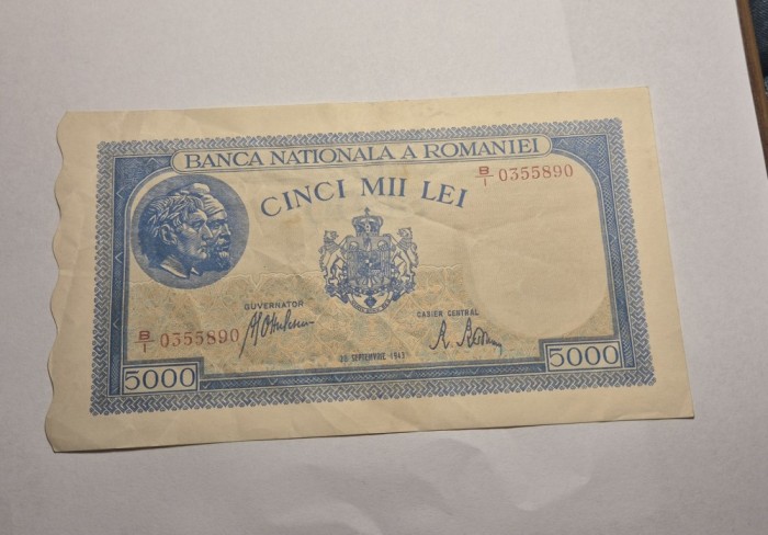 5000 lei 1943 Septembrie