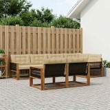 Cumpara ieftin Set de canapele de exterior 7 buc. 7-Locuri Natural si Bej