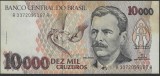 !!! BRAZILIA - 10.000 CRUZEIROS (1991 - 1993) - P 233 b / BANCNOTA DIN SCAN