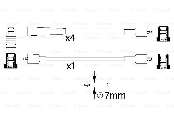 BOSCH 0 986 356 762 Set cablaj aprinder