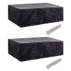 Huse mobilier gradina 2 buc. 300x140cm set poliratan 10 ocheti