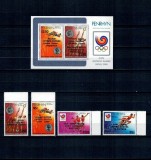 Penrhyn 1988 - Jocurile Olimpice, supratipar medaliati, serie si bloc neuzat