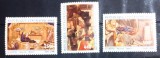 Republica Centrafricana 1985 arta pictura religioasa, pictori italieni Giotto și Sandro Botticelli serie nestampilat