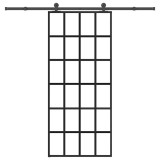 vidaXL Ușă glisantă cu set feronerie, 90x205 cm, sticlă ESG/aluminiu 3332855