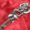 TACAMURI ARGINT FURCULITA APERITIVE ARGINT MASIV 800 DECOR TRANDAFIR 12.5 CM