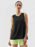 Top de antrenament din materiale reciclate pentru femei - negru, 4F Sportswear