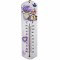Termometru de perete Pufo Lavender Garden, pentru interior, 26 x 7 cm