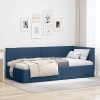VidaXL Cadru de pat colțar cu headboard albastru 90 x 200 cm țesătură 42016470