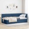 vidaXL Cadru de pat colțar cu headboard albastru 90 x 200 cm țesătură 42016470