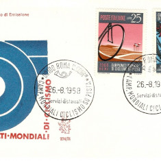 CICLISM CAMPIONATUL MONDIAL DE PISTA SI STRADA FDC ITALIA 1968