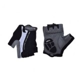 Manusi ciclism adulti, Leoshi, cu gel, culoare negru/alb, marime XL Cod:LSL3236