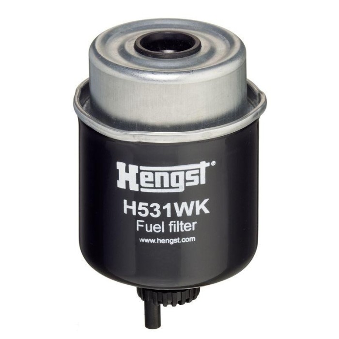 Filtru combustibil motorina JCB 3CX 4CX 528-70 Loadall, motoare JCB 444 444N2 Perkins 1104, utilaje excavator incarcator telescopic Hengst