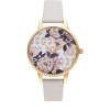 Ceas Dama Olivia Burton Wildflower OB16LP02, 30mm, Curea Piele Ecologica, Quartz, Rezistent Apa