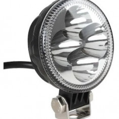 Proiector Led Auto Offroad 12W 12V-24V, 8.3CM, 720 Lumeni Pentru ATV, Jeep, Motor, Barca HAL167