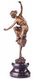 Dansatoare hindusa-statueta din bronz pe soclu din marmura PAB011