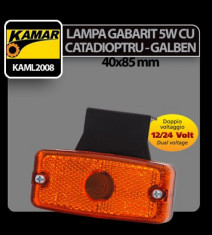 Lampa gabarit catadioptru galben Kamar 5W sofit - 12/24V - CRD-KAML2008 Auto Lux Edition foto
