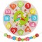 Ceas educativ pentru copii Puzzle Lemn Cifre limba Engleza