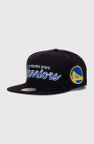 Mitchell&amp;Ness șapcă din amestec de l&acirc;nă NBA GOLDEN STATE WARRIORS culoarea negru, cu imprimeu