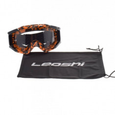 Ochelari motocross/atv/enduro Leoshi, culoare portocaliu/negru Cod Produs: MX_NEW AB36424