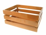 Cos Bicicleta Lemn Natur 43x33x19cm - Cos Transport Obiecte, Accesorii Biciclete
