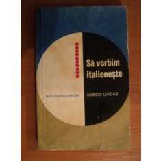 SA VORBIM ITALIENESTE , EXERCITII LEXICALE de ALEXANDRU MIRCAN , Bucuresti 1967