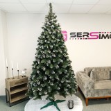 Brad artificial Christmas Deluxe by Sersimo, Crystal nins cu merisoare, 2D, 250cm Household NewTrend, Oem
