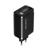&Icirc;ncărcător rețea Canyon OnCharge 65R USB-C/USB-A 65W cu cablu Type-C