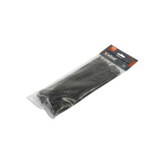 EXTOL PREMIUM coliere de cablu 2,5&times;100mm 100buc, nylon negru; rezistent la UV, acizi și baze