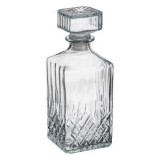 Sticlă decorativă pătrată cu model reliefat, 770 ml, CMCLASS