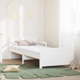 Cumpara ieftin Cadru de pat cu saltea extinsa cu headboard Alb 80 x 200 cm