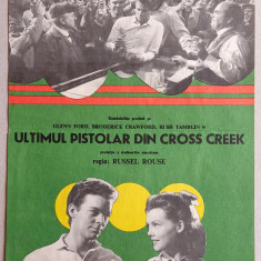 Ultimul pistolar din Cross Creek - Afis cinema Romaniafilm film SUA 1956