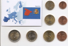 Spania Set 8C - 1, 2, 5, 10, 20, 50 euro cent, 1, 2 euro 2011 - UNC !!! foto